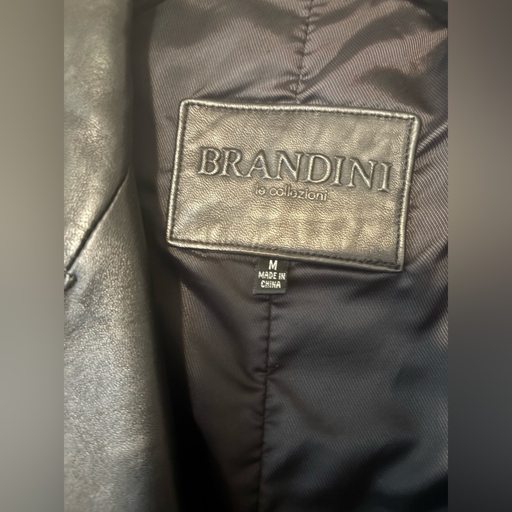 Men's Brandini Black Leather Coat